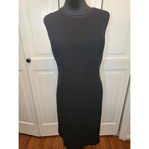 Vintage 90s/Y2K Black Sheath Tank Dress 16 Little Black Dress Party Old Money